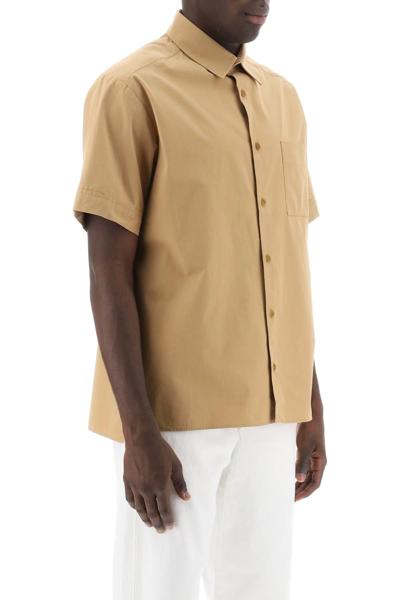 Shop Apc Ross Short-sleeved Shirt In Beige
