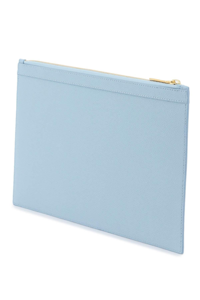 Shop Thom Browne 4-bar Pouch In Light Blue