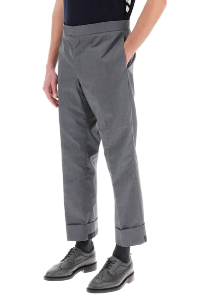 Shop Thom Browne Cropped Tailoring Pants In Grey