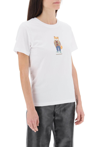 Shop Maison Kitsuné Dressed Fox T-shirt In White