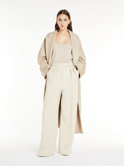 Shop Max Mara Oversize Cashmere Coat In Beige