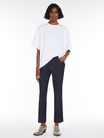Shop Max Mara Flared Perfect-fit Jeans In Midnightblue