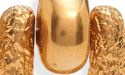 Shop Tom Ford Cosmos Door Knocker Clip-on Earrings In Vintage Gold