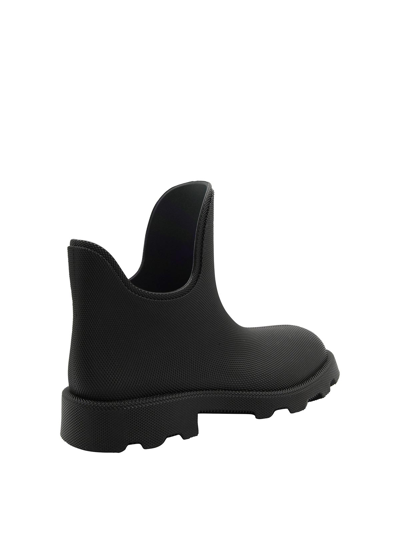 Shop Burberry Black Rainboots In Negro