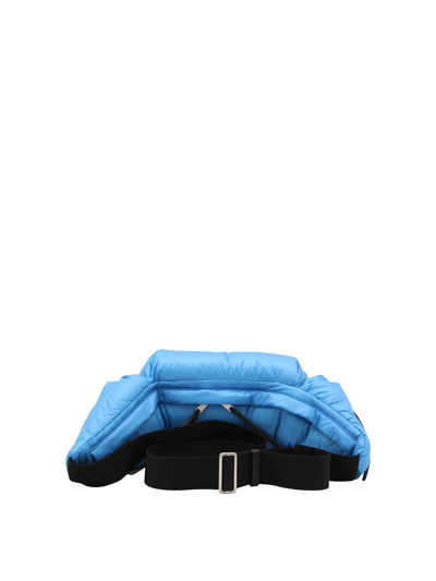 Shop Jil Sander Light Blue And Black Canvas Belt Bag