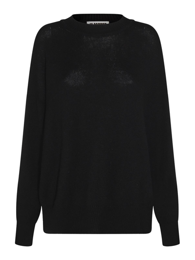 Jil Sander Brushed-finish Jumper In Negro
