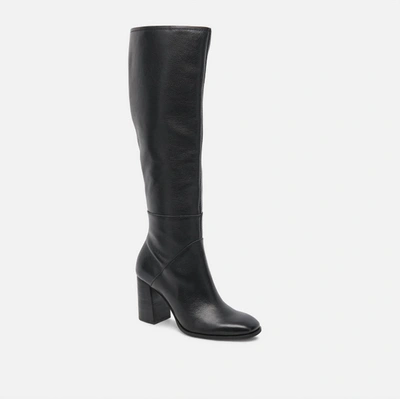 Shop Dolce Vita Women's Fynn Leather Boot In Onyx In Black