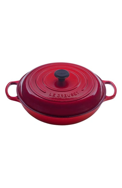 Le Creuset Signature 3.5-quart Enameled Cast Iron Braiser In Cherry