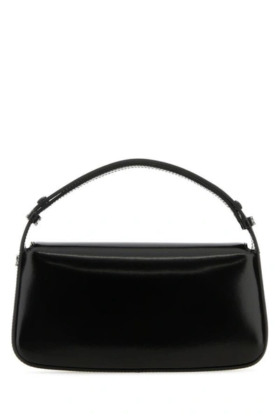 Shop Courrèges Courreges Woman Black Leather Sleek Handbag