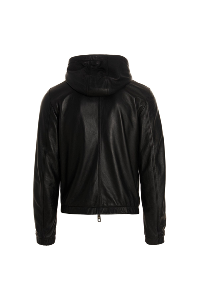 Shop Dolce & Gabbana Men 'dg Essential' Hooded Jacket In Black