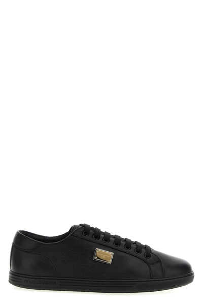 Shop Dolce & Gabbana Men 'portofino Saint Portofino' Sneakers In Black