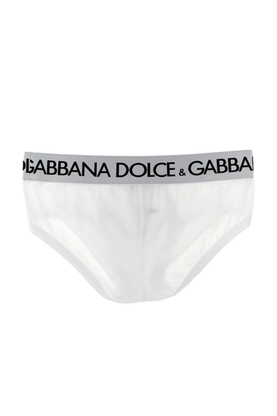 Shop Dolce & Gabbana Men Brando 2-pack Briefs In White
