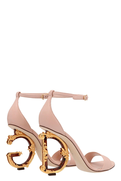 Shop Dolce & Gabbana Women 'devotion' Sandals In Pink