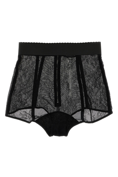 Shop Dolce & Gabbana Women Lace Culottes In Black