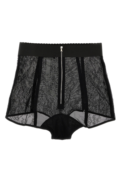 Shop Dolce & Gabbana Women Lace Culottes In Black
