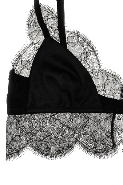 Shop Dolce & Gabbana Women Lace Satin Bra In Black