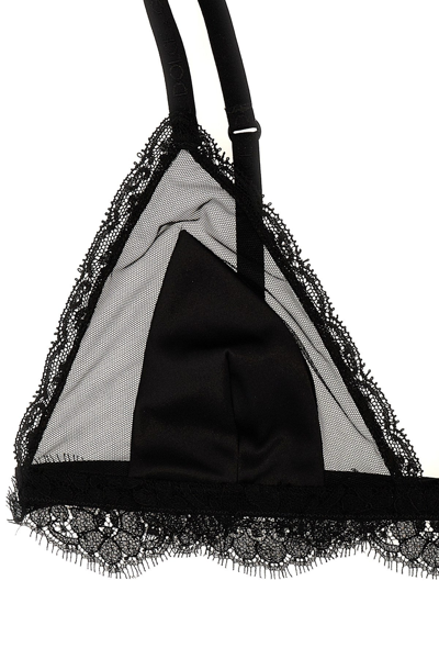 Shop Dolce & Gabbana Women Lace Silk Tulle Bra In Black