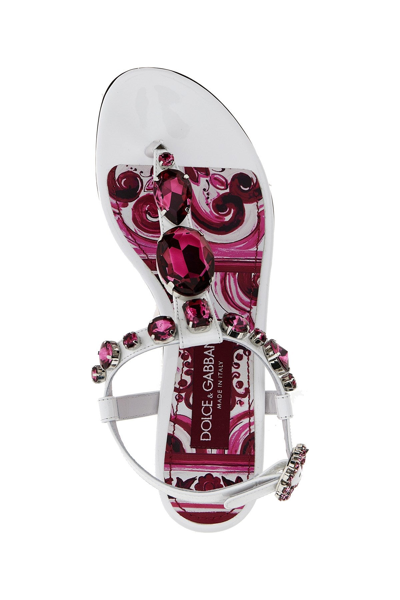 Shop Dolce & Gabbana Women Maiolica Sandals In Multicolor