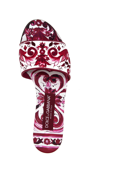 Shop Dolce & Gabbana Women Maiolica Sandals In Pink