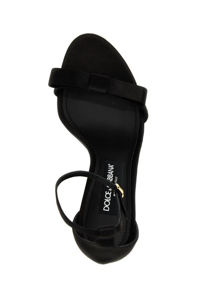 Shop Dolce & Gabbana Women Sandal With Bow In Black