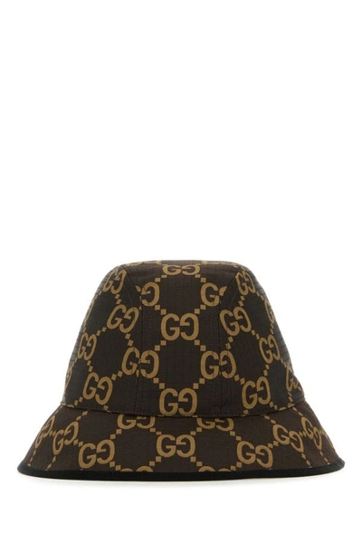 Shop Gucci Woman Embroidered Fabric Bucket Hat In Multicolor