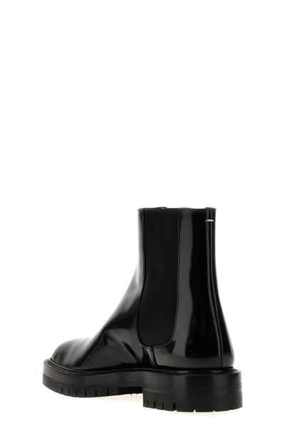 Shop Maison Margiela Men 'tabi' Chelsea Boots In Black