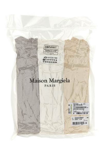 Shop Maison Margiela Men 3 Pack T-shirts In Multicolor