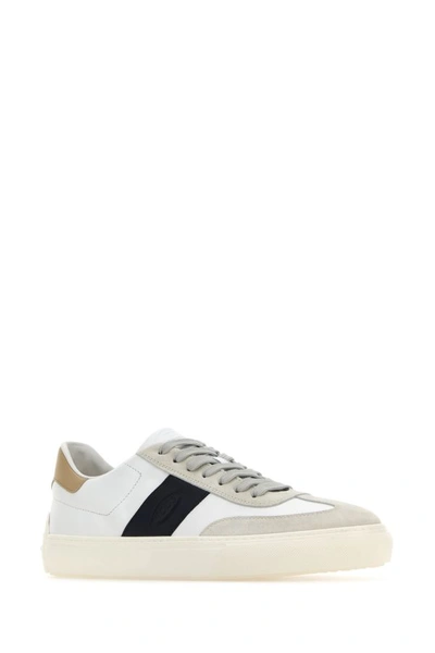 Shop Tod's Man Multicolor Leather Sneakers
