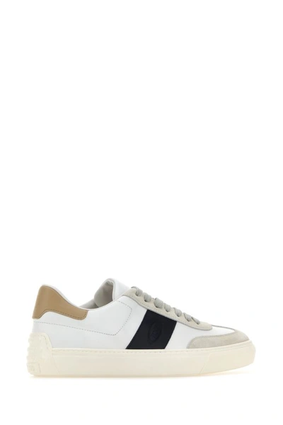 Shop Tod's Man Multicolor Leather Sneakers