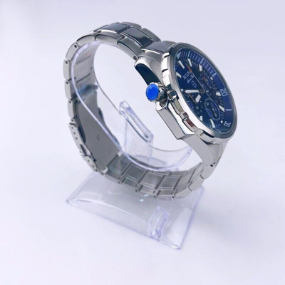 Pre-owned Bulova Classic Marine Star  Stainless Steel Men's 96b256 Blue Watch 43mm