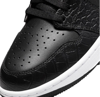 Pre-owned Jordan Dd9315-003 Nike Air  1 Low Golf Black Crocodile Skin