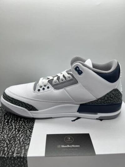 Pre-owned Jordan Brand Air  3 Retro Midnight Navy Ct8532-140 Fast Shipping In Blue