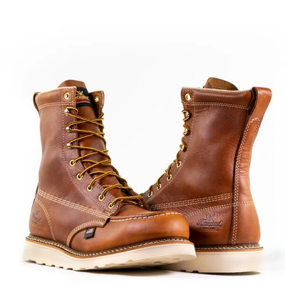 Pre-owned Thorogood American Heritage – 8″ Tobacco Safety Toe - 804-4208 In Moc Toc