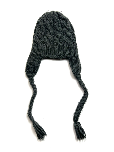 Pre-owned Seditionaries Y2k Cute Knit Avant Garde Japan Ushanka Trooper Winter Hat In Grey