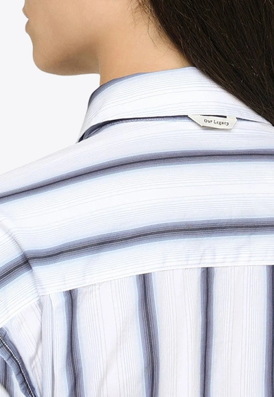 Shop Our Legacy Daisy Striped Button-up Shirt In Blue