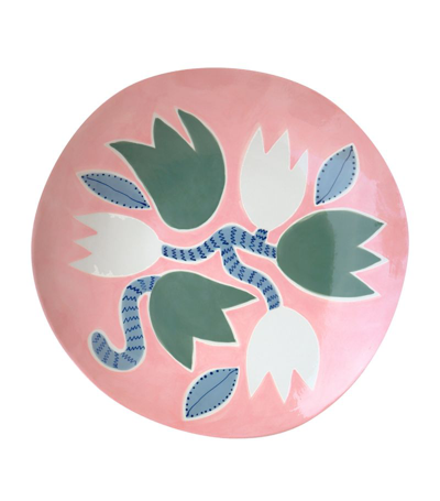 Shop Laetitia Rouget Pink Tulip Fruit Platter (36cm)