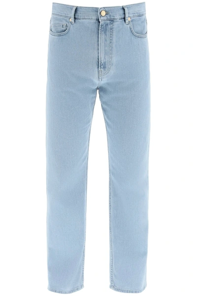 Shop Agnona Five Pocket Soft Denim Jeans In Blue