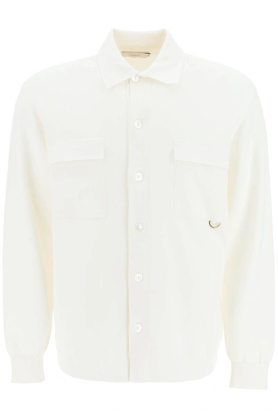 Shop Agnona Soft Silk Blend Shirt In White