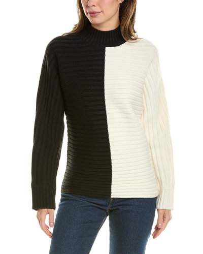 Shop Donna Karan Dolman Wool-blend Sweater In Black