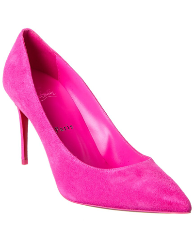 Shop Christian Louboutin Kate 85 Suede Pump In Pink