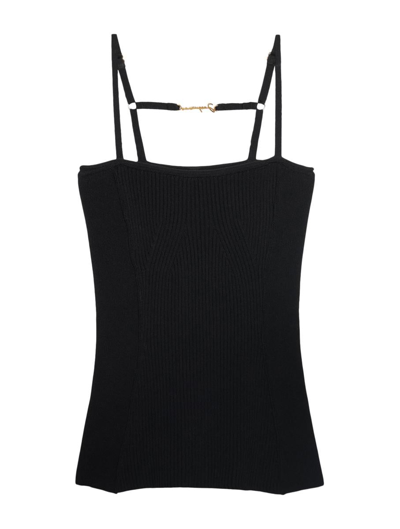 Shop Jacquemus Vest & Tank Tops In Black