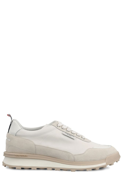Shop Thom Browne Round Toe Lace In White
