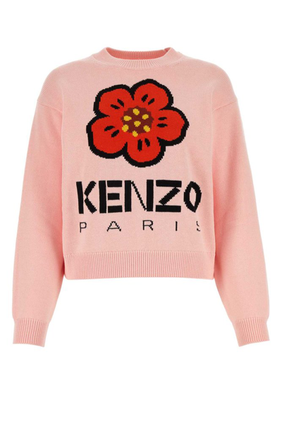 Shop Kenzo Boke Flower Intarsia In Pink