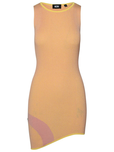 Shop Gcds Comma Knitted Mini Dress In Pink