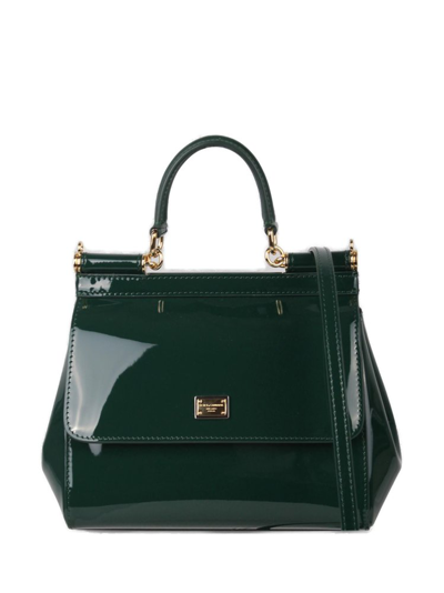 Shop Dolce & Gabbana Sicily Small Tote Bag In Green