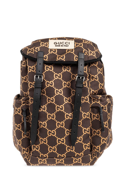 Shop Gucci Large Gg Backpack In Brown
