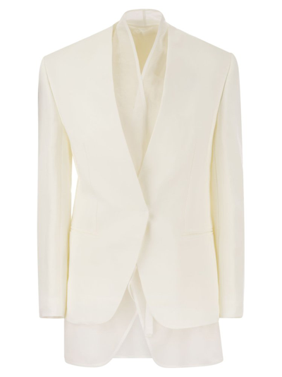 Shop Brunello Cucinelli Single Breasted Jacket In White