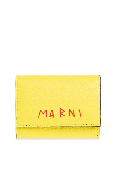 Shop Marni Logo In Yellow