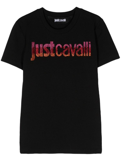 Shop Just Cavalli Embellished Crewneck T In Black