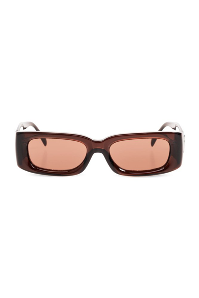 Shop Misbhv Rectangular Frame Sunglasses In Brown